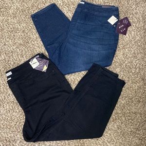 2 Pieces -Ava & Viv 24W | R Stretch Jeggings Dark Wash Jeans New With Tags
